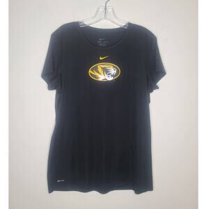 Nike University of Missouri - Mizzou tigers black short sleeve shirt - large